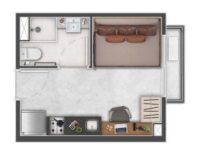 Apartamento, 1 quarto, 17 m² - Foto 4