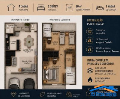 Sobrado, 2 quartos, 85 m² - Foto 2