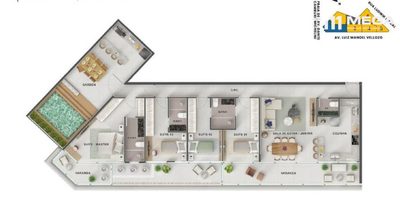 Apartamento, 4 quartos, 182 m² - Foto 1
