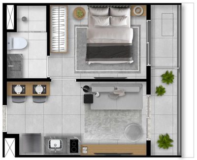 Apartamento, 1 quarto, 29 m² - Foto 5