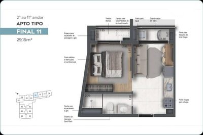 Apartamento, 1 quarto, 29 m² - Foto 4