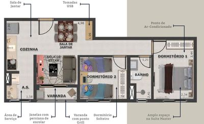 Apartamento, 2 quartos, 47 m² - Foto 5
