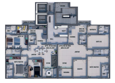 Apartamento, 3 quartos, 84 m² - Foto 3