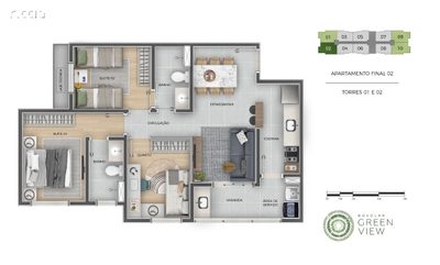 Apartamento, 3 quartos, 54 m² - Foto 4
