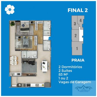 Apartamento, 2 quartos, 85 m² - Foto 1