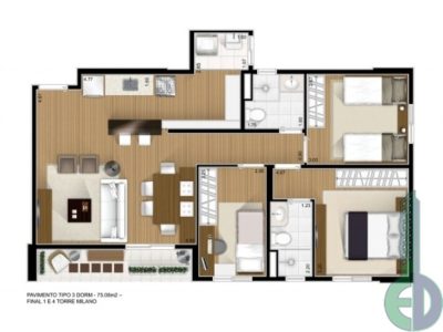 Apartamento, 3 quartos, 168 m² - Foto 2