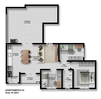 Apartamento, 3 quartos, 67 m² - Foto 5