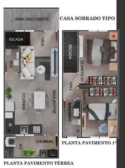 Casa, 2 quartos, 73 m² - Foto 3