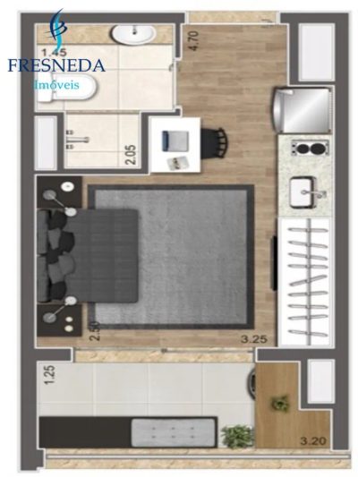 Apartamento, 1 quarto, 22 m² - Foto 4