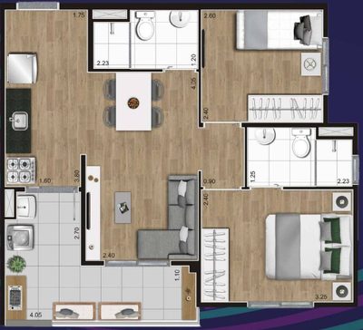 Apartamento, 2 quartos, 50 m² - Foto 4