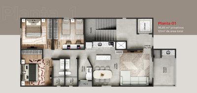 Apartamento, 3 quartos, 96 m² - Foto 3