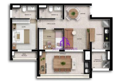 Apartamento, 2 quartos, 67 m² - Foto 2