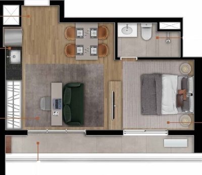 Apartamento, 1 quarto, 38 m² - Foto 5