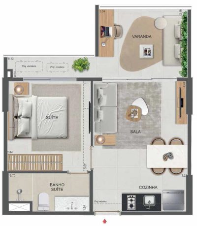 Apartamento, 3 quartos, 106 m² - Foto 1
