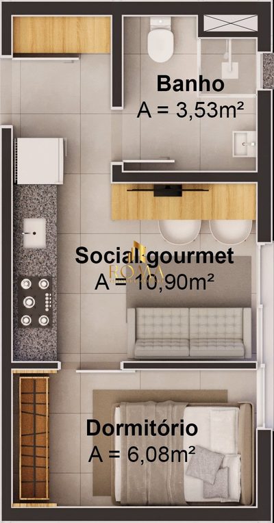 Apartamento, 1 quarto, 25 m² - Foto 4