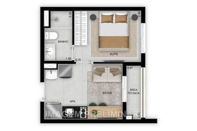 Apartamento, 1 quarto, 26 m² - Foto 4