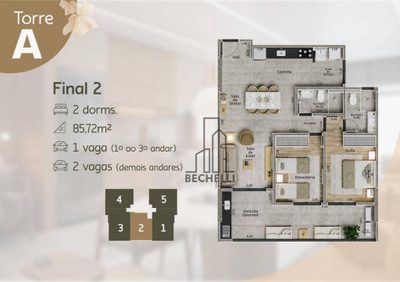 Apartamento, 2 quartos, 85 m² - Foto 1