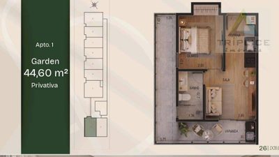 Apartamento, 1 quarto, 44 m² - Foto 2