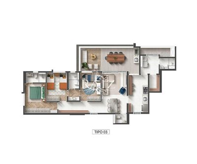 Apartamento, 3 quartos, 125 m² - Foto 1