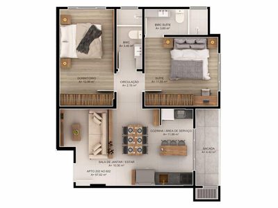 Apartamento, 2 quartos, 55 m² - Foto 5