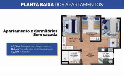 Apartamento, 2 quartos, 47 m² - Foto 1