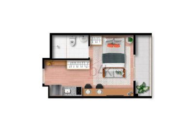 Kitnet-Studio, 26 m² - Foto 4