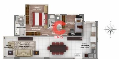 Apartamento, 1 quarto, 64 m² - Foto 1