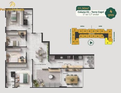 Apartamento, 4 quartos, 110 m² - Foto 2