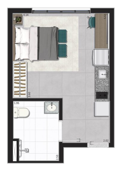 Kitnet-Studio, 24 m² - Foto 4