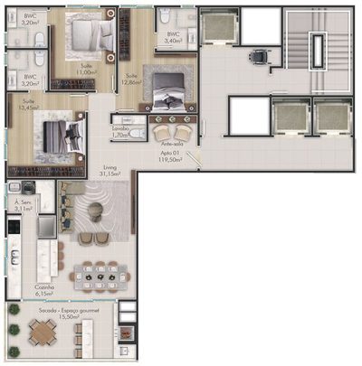 Apartamento, 119 m² - Foto 4