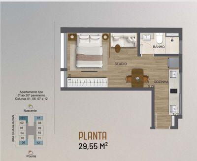 Apartamento, 1 quarto, 25 m² - Foto 3