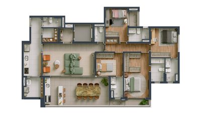 Apartamento, 4 quartos, 166 m² - Foto 2