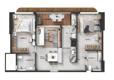 Apartamento, 2 quartos, 66 m² - Foto 5