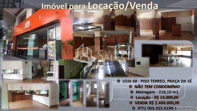Loja-Salão, 218 m² - Foto 1
