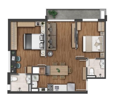 Apartamento, 2 quartos, 51 m² - Foto 5