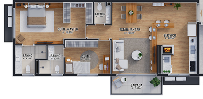 Apartamento, 2 quartos, 96 m² - Foto 3