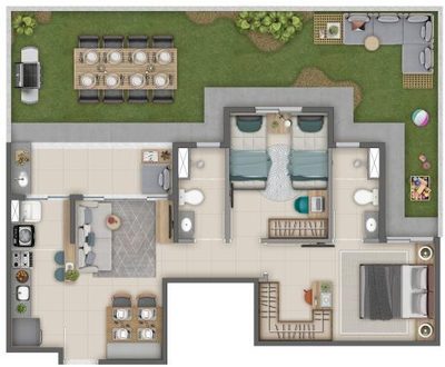 Apartamento, 2 quartos, 53 m² - Foto 2