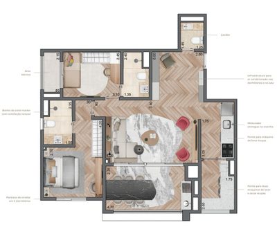 Apartamento, 3 quartos, 88 m² - Foto 4