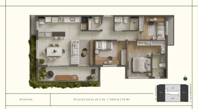 Apartamento, 3 quartos, 99 m² - Foto 1