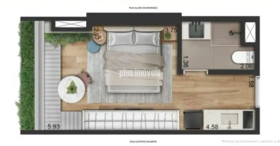 Kitnet-Studio, 23 m² - Foto 1
