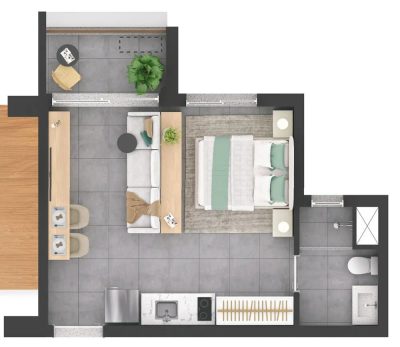 Apartamento, 1 quarto, 30 m² - Foto 3