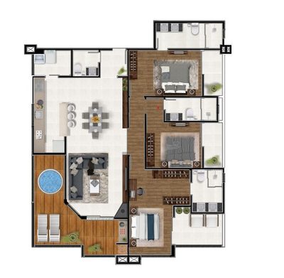Cobertura, 3 quartos, 143 m² - Foto 2