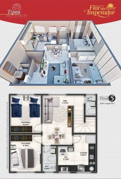 Apartamento, 2 quartos, 50 m² - Foto 1