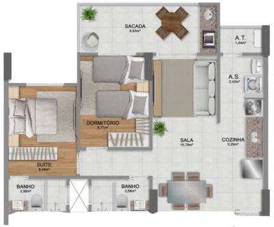 Apartamento, 2 quartos, 67 m² - Foto 4