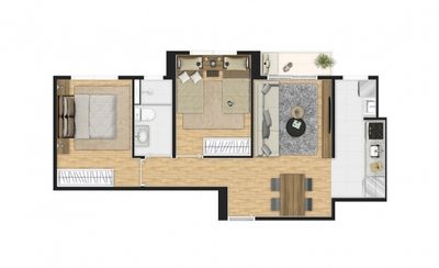 Apartamento, 2 quartos, 48 m² - Foto 5