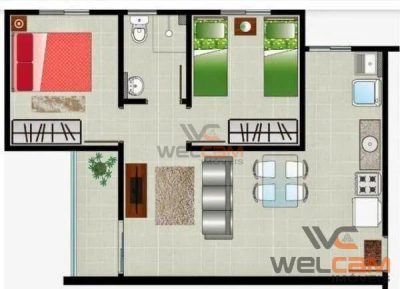 Apartamento, 2 quartos, 54 m² - Foto 3