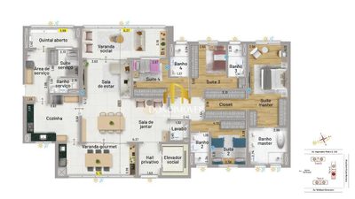 Apartamento, 4 quartos, 203 m² - Foto 2
