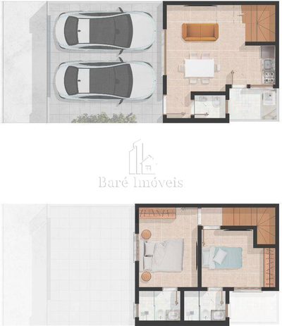 Sobrado, 2 quartos, 75 m² - Foto 1