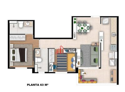 Apartamento, 2 quartos, 63 m² - Foto 2
