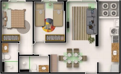 Apartamento, 2 quartos, 53 m² - Foto 4